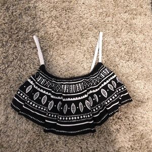 Black and White bathing suit top